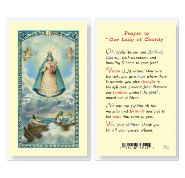 Our Lady of Charity Laminated Prayer Card (pack of 25)