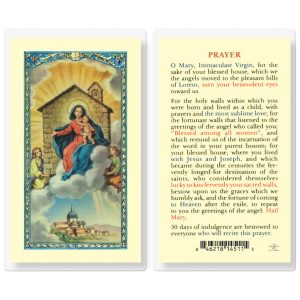 Our Lady of Loreto Laminated Prayer Card (pack of 25)