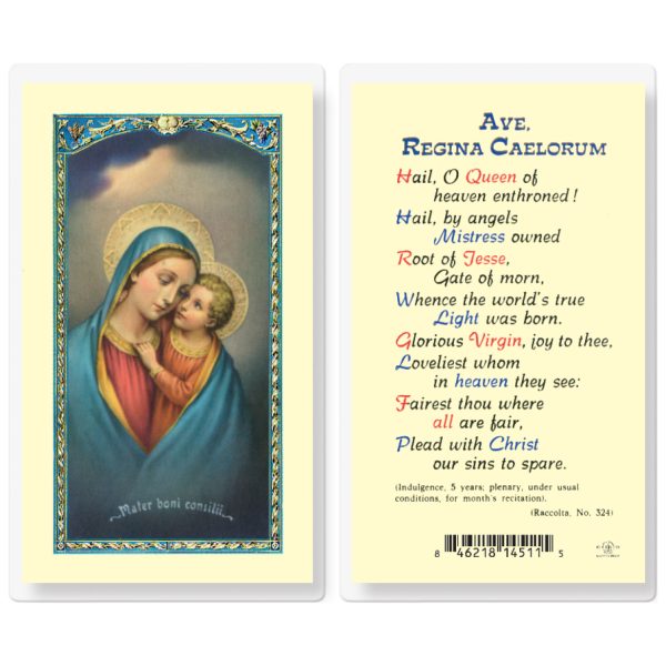 Our Lady of Good Counsel Laminated Holy Card (pack of 25)