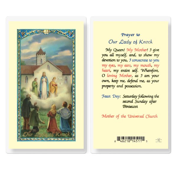 Our Lady of Knock Laminated Prayer Card (pack of 25)