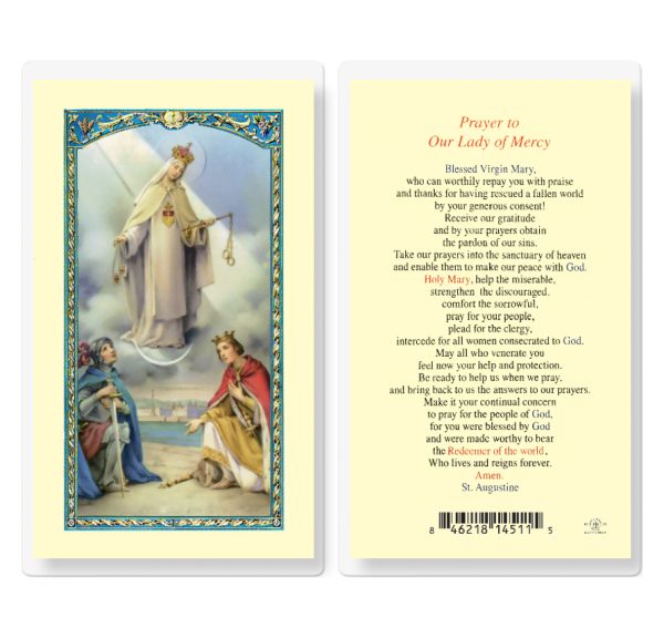 Our Lady of Mercy Laminated Prayer Card (pack of 25)