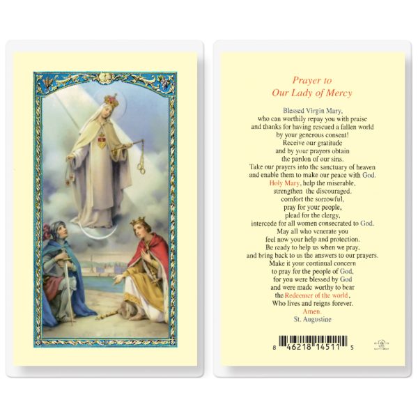 Our Lady of Mercy Laminated Holy Card (pack of 25)