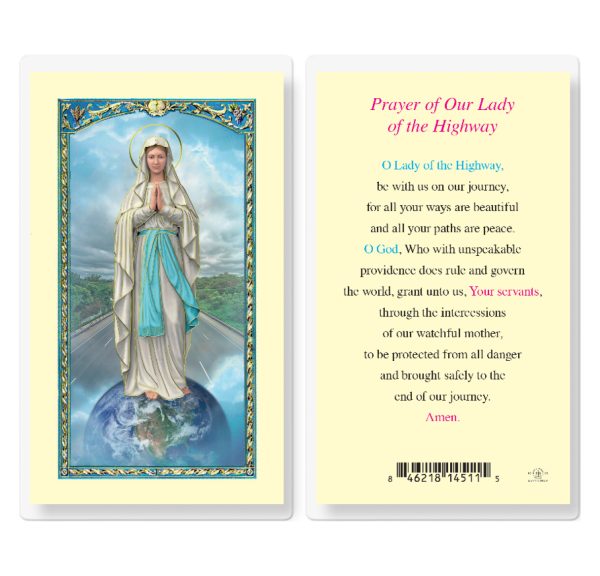 Our Lady of the Highway Laminated Prayer Card (pack of 25)