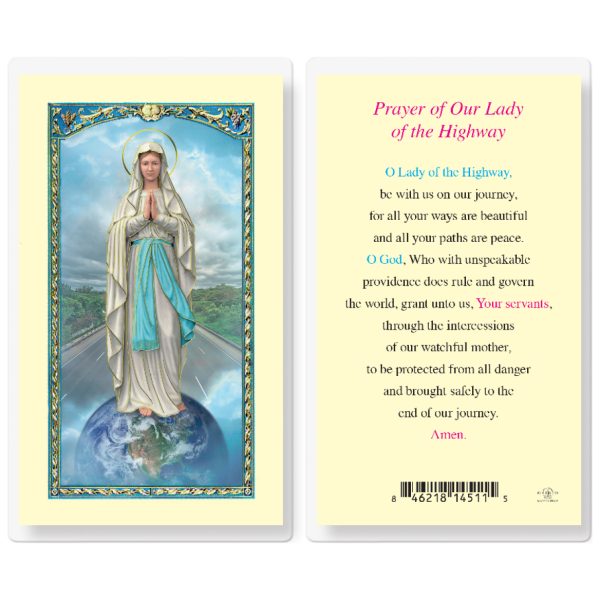 Our Lady of the Highway Laminated Holy Card (pack of 25)