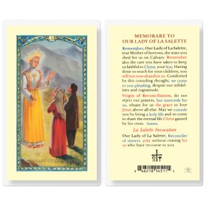 Our Lady of La Salette Laminated Prayer Card (pack of 25)