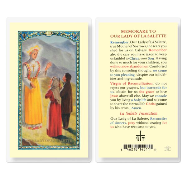 Our Lady of La Salette Laminated Prayer Card (pack of 25)