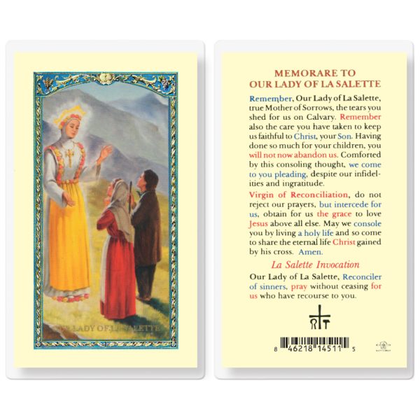 Our Lady of La Salette Laminated Holy Card (pack of 25)
