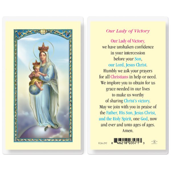 Our Lady of Victory Laminated Holy Card (pack of 25)