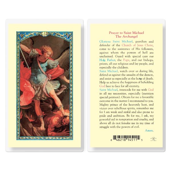 Saint Michael Laminated Holy Card (pack of 25)