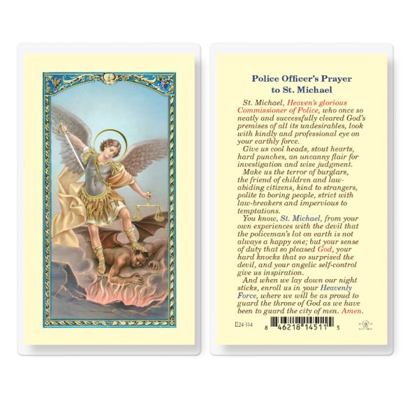 Saint Michael Policeman's Prayer Laminated Prayer Card (pack of 25)
