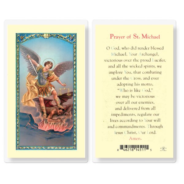Saint Michael Laminated Holy Card (pack of 25)