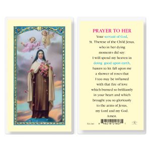Saint Therese Prayer to Her Laminated Prayer Card (pack of 25)