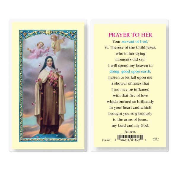 Saint Therese Prayer to Her Laminated Prayer Card (pack of 25)