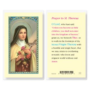 Saint Theresa Laminated Prayer Card (pack of 25)