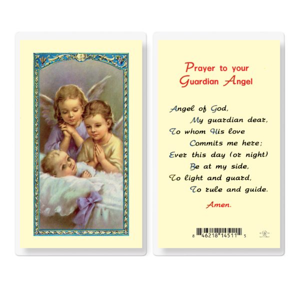 Guardian Angel-Angels of God Laminated Prayer Card (pack of 25)