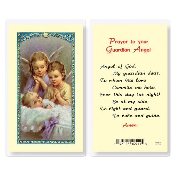 Guardian Angel-Angels of God Laminated Holy Card (pack of 25)