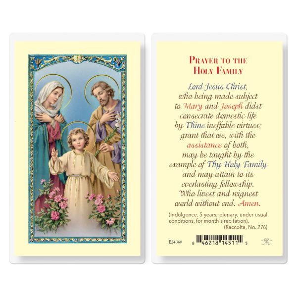 Holy Family Laminated Holy Card (pack of 25)
