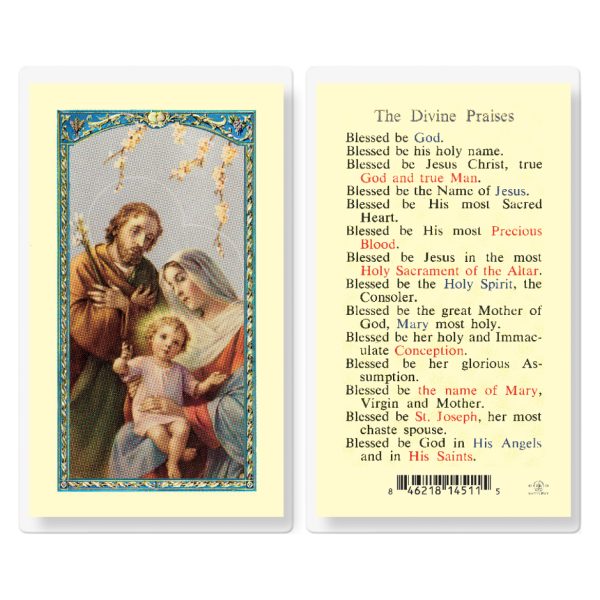 The Divine Praises Laminated Holy Card (pack of 25)