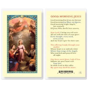 Good Morning Jesus Laminated Prayer Card (pack of 25)