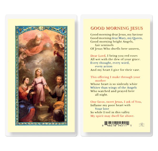 Good Morning Jesus Laminated Prayer Card (pack of 25)