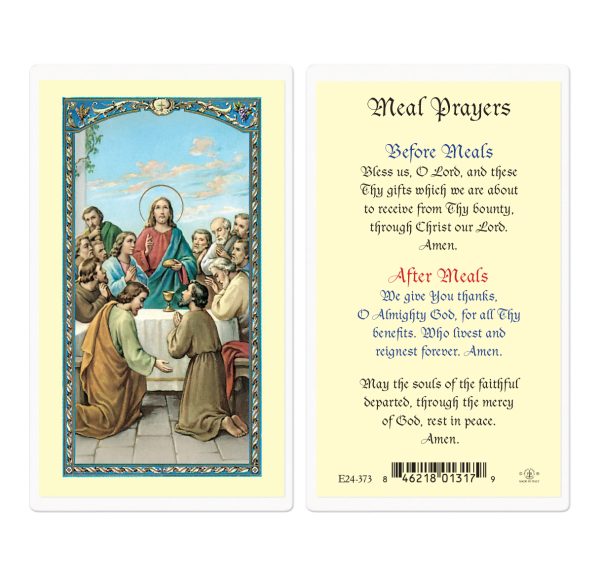Meals Prayers Laminated Prayer Card (pack of 25)