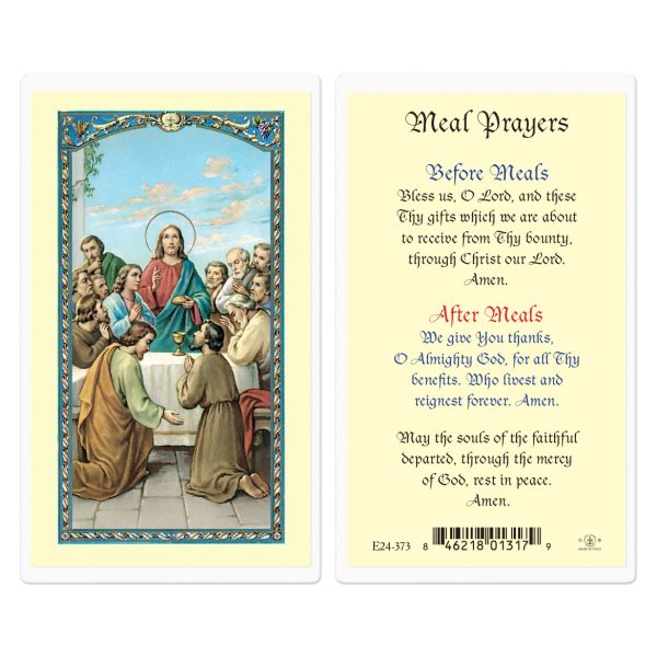 Meals Prayers Laminated Holy Card (pack of 25)