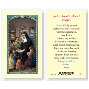 Saint Angela Merici Laminated Prayer Card (pack of 25)