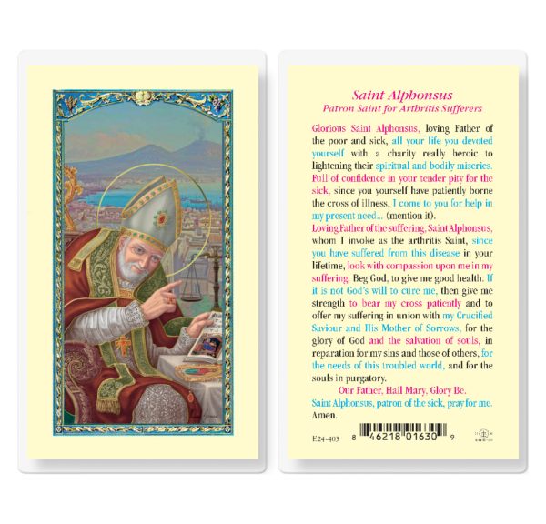 Saint Alphonsus Laminated Prayer Card (pack of 25)