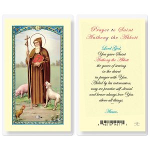 Saint Anthony Abbot Laminated Prayer Card (pack of 25)
