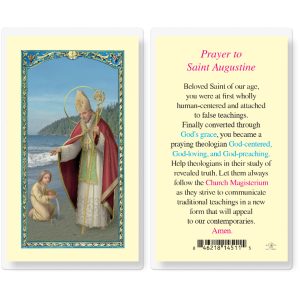 Saint Augustine Laminated Prayer Card (pack of 25)