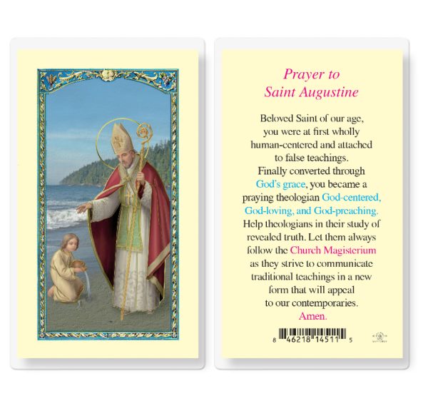 Saint Augustine Laminated Prayer Card (pack of 25)