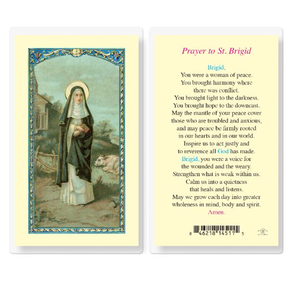 Saint Brigid Laminated Prayer Card (pack of 25)