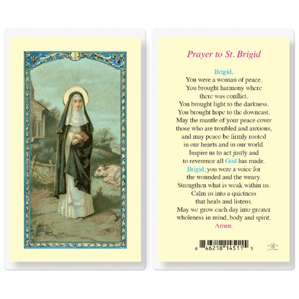 Saint Brigid Laminated Holy Card (pack of 25)