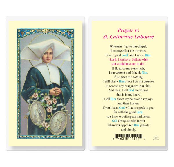 Saint Catherine Laboure Laminated Prayer Card (pack of 25)