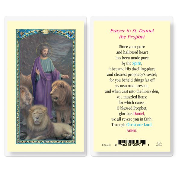 Saint Daniel Laminated Prayer Card (pack of 25)