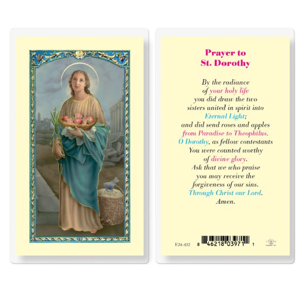 Saint Dorothy Laminated Prayer Card (pack of 25)