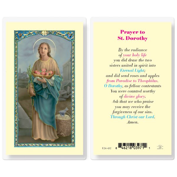 Saint Dorothy Laminated Holy Card (pack of 25)