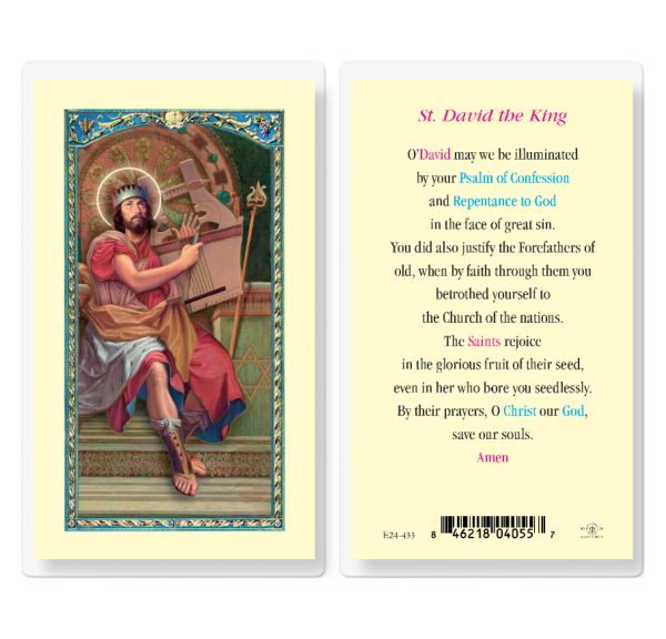 Saint David Laminated Prayer Card (pack of 25)