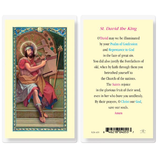 Saint David Laminated Holy Card (pack of 25)