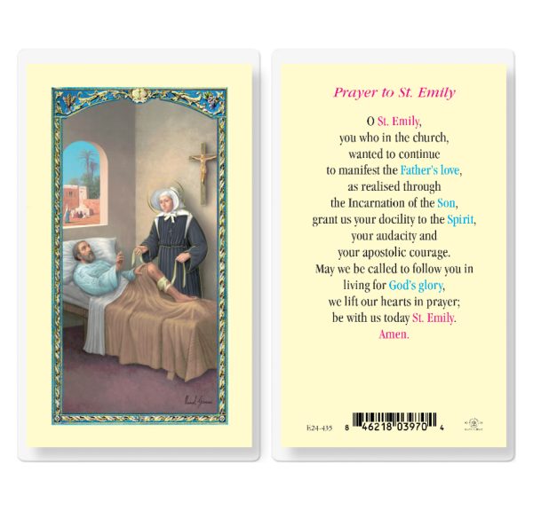 Saint Emily Laminated Prayer Card (pack of 25)