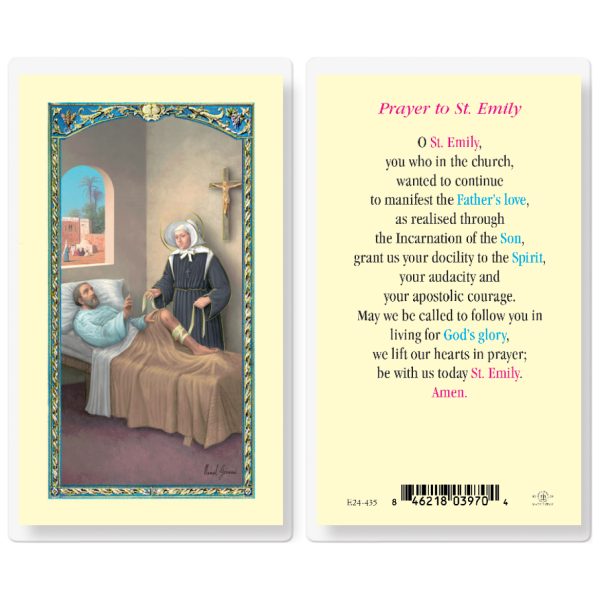 Saint Emily Laminated Holy Card (pack of 25)