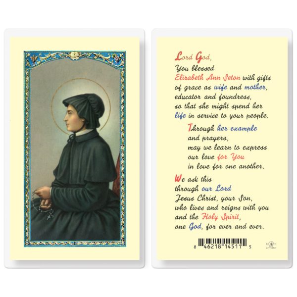 Saint Elizabeth Seton Laminated Holy Card (pack of 25)