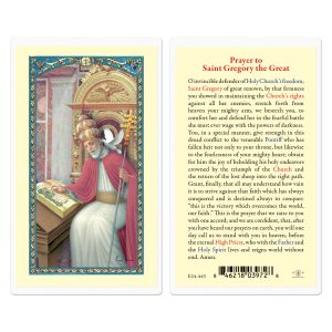 Saint Gregory the Great Laminated Prayer Card (pack of 25)