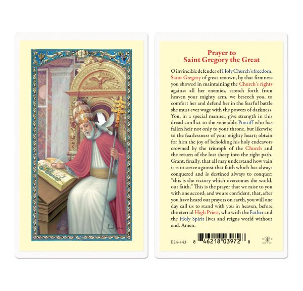 Saint Gregory the Great Laminated Prayer Card (pack of 25)