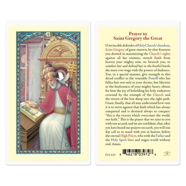 Saint Gregory the Great Laminated Holy Card (pack of 25)