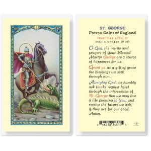 Saint George Laminated Prayer Card (pack of 25)
