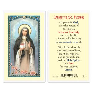 Saint Hedwig Laminated Prayer Card (pack of 25)
