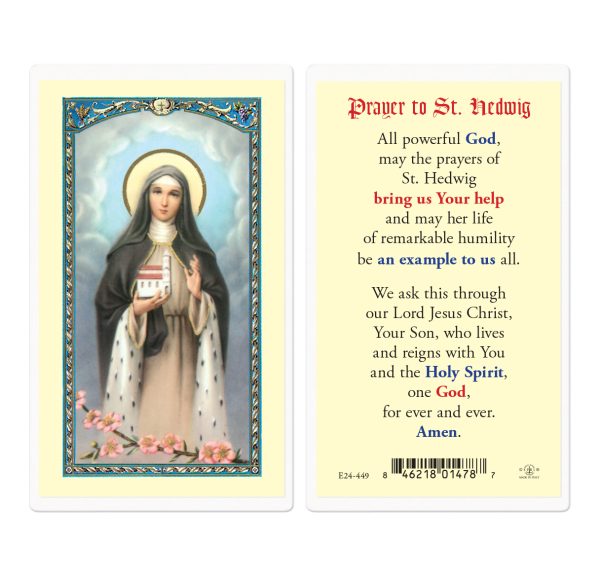 Saint Hedwig Laminated Prayer Card (pack of 25)