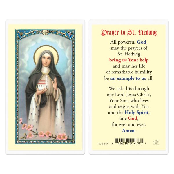 Saint Hedwig Laminated Holy Card (pack of 25)