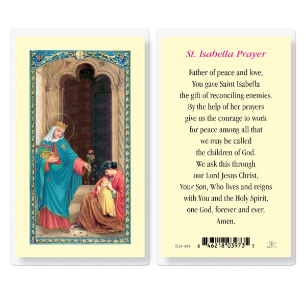 Saint Isabella Laminated Prayer Card (pack of 25)